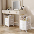 Rolling Makeup Organizer Cart with Drawers Under Desk Storage for Vanity