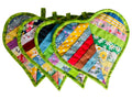 Pot Holders for Kitchen Hot Pads 100% Cotton for BBQ/Cooking/Baking/Grilling/Microwave/Barbecue (Loves, 4PCS Loves)