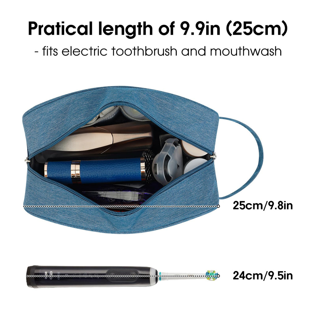 Narwey Travel Toiletry Bag for Women Traveling Dopp Kit Men Travel Bag for Toiletries Cosmetic Bag Makeup Bag Medicine Bag for Traveling (Navy Blue)