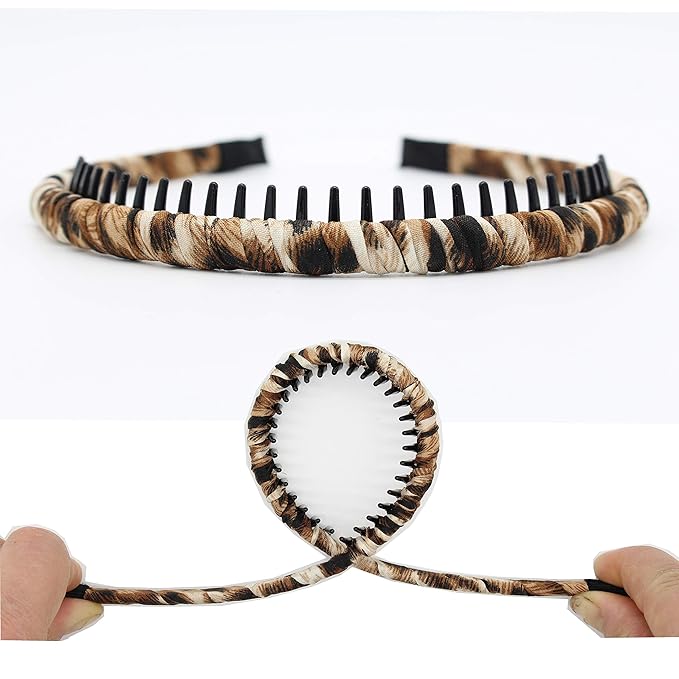 JOBAND Fashion Comfy Headbands - Short Hair Bands (Teeth Comb,Hoop) - Not Easy To Break (4 Colors)