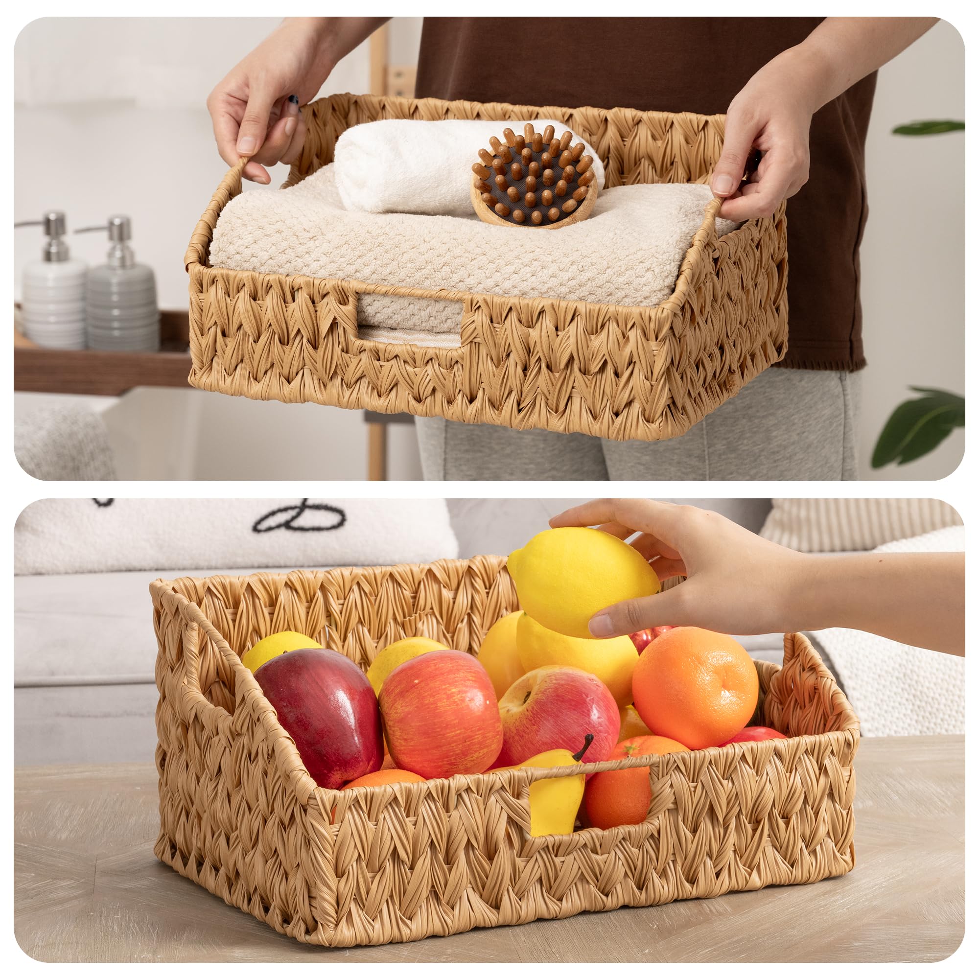 GRANNY SAYS Wicker Storage Basket for Shelves, Large Wicker Basket