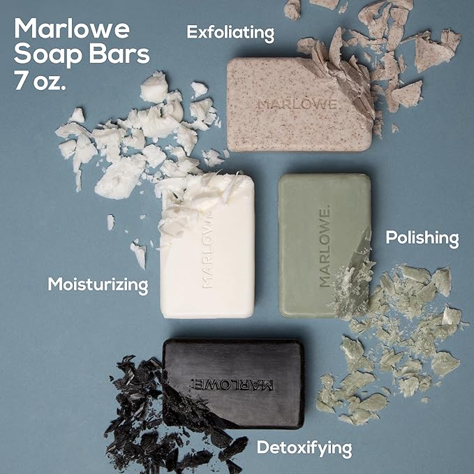 MARLOWE. Bar Soap for Men, Moisturizing Body Soap,Sage + Fir, 7 oz(12 Bars)