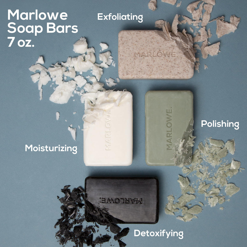 MARLOWE. Body Scrub Soap, Exfoliating Soap Bar, Sage + Fir, 7 oz (12 Bars)