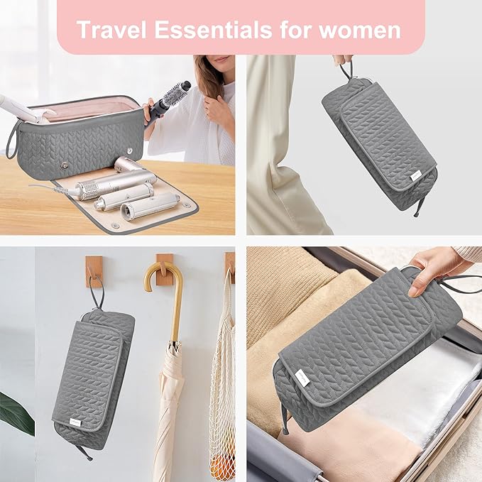 KarSyon Hair Tools Travel Bag with Hot Tool Mat 2 in 1 Organizer Bags