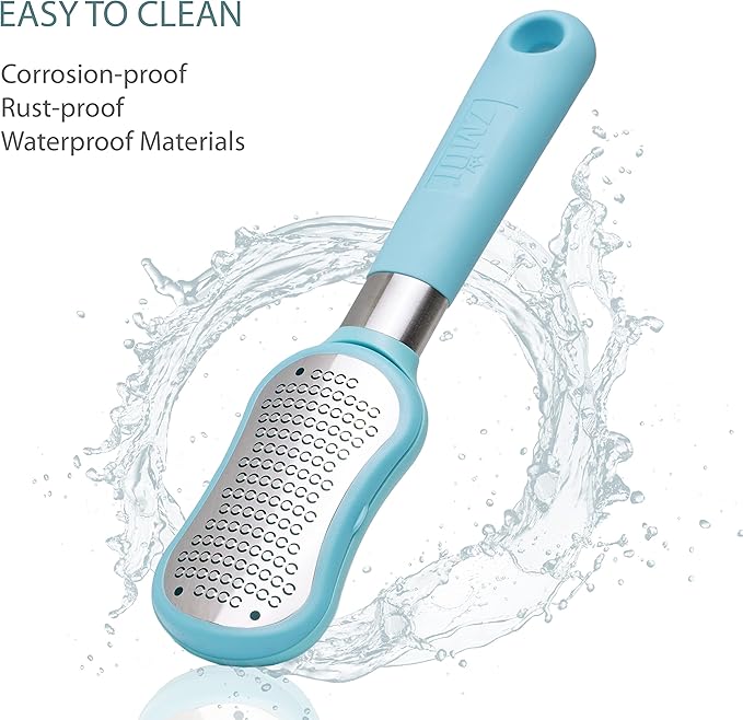 ZMOI Premium Foot File – 2-in-1 Callus Remover for Feet with Dead Skin Storage – for Dry, Cracked Heels, Hard Skin – High-Grade Stainless Steel Foot Scraper - 1 Count