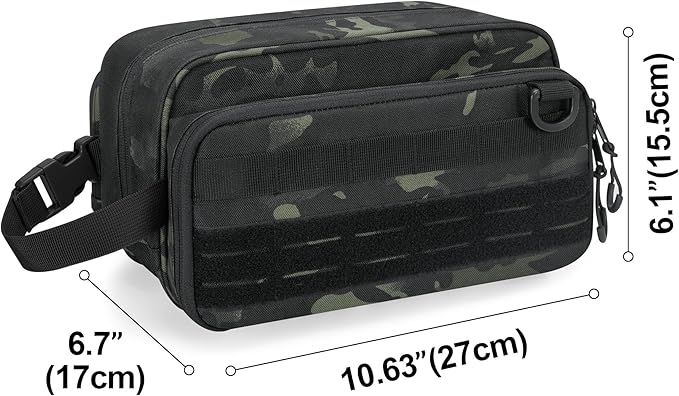 Prokva Tactical Toiletry Travel Bag for Men, Dopp Kit Shaving Organizer Bag