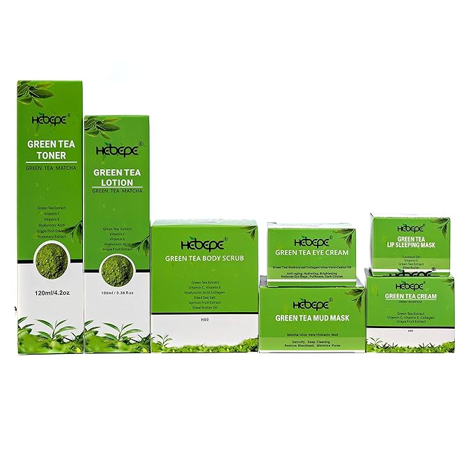 Hebepe Green Tea Matcha Facial Toner Mist, Lemon Soothing Care, 120ml