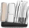 YGQQOY Professional Blackhead Remover Tools,Pimple Popper Tool Kit,Blemish, Whitehead Popping, 8 Pcs Zit Removing for Nose Face, Ingrown Hair Tweezers and Pore Prep Tool
