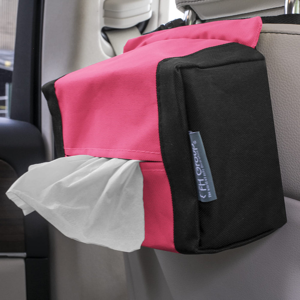 FH Group E-Z Travel Napkin Tissue Dispenser Holder fits Most Cars, SUVs, Trucks, and Vans Pink