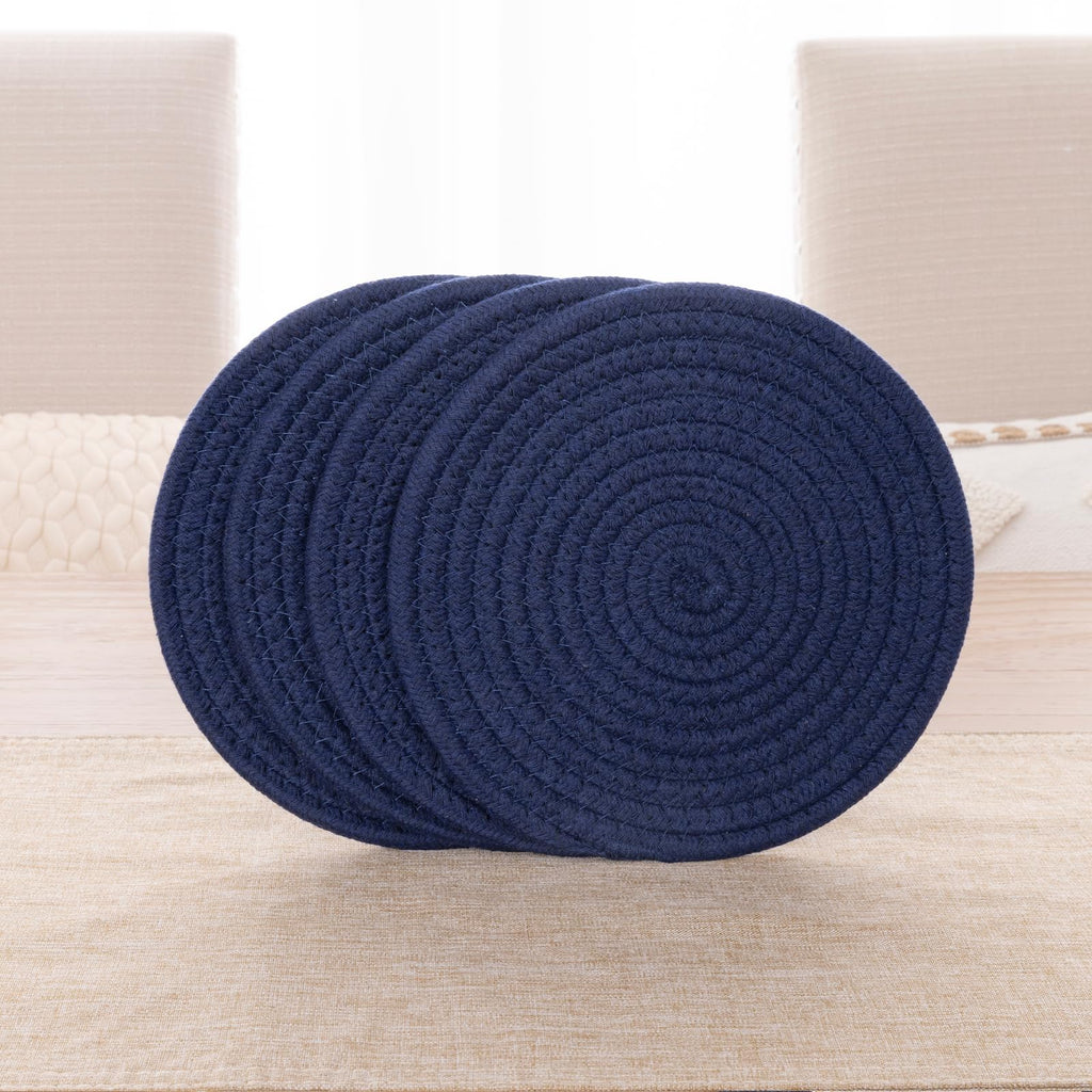 SHACOS 8 Inches Trivets for Hot Dishes, 4 Pieces Cotton Trivets Mats