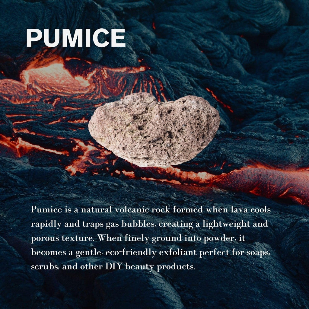 ClearLee Cosmetic Grade Pumice - 100% Pure Natural Grain/Powder - Great For Skin Exfoliation in DIY Soaps, Masks, Scrubs for Face, Body, Foot (2lb, Powder)
