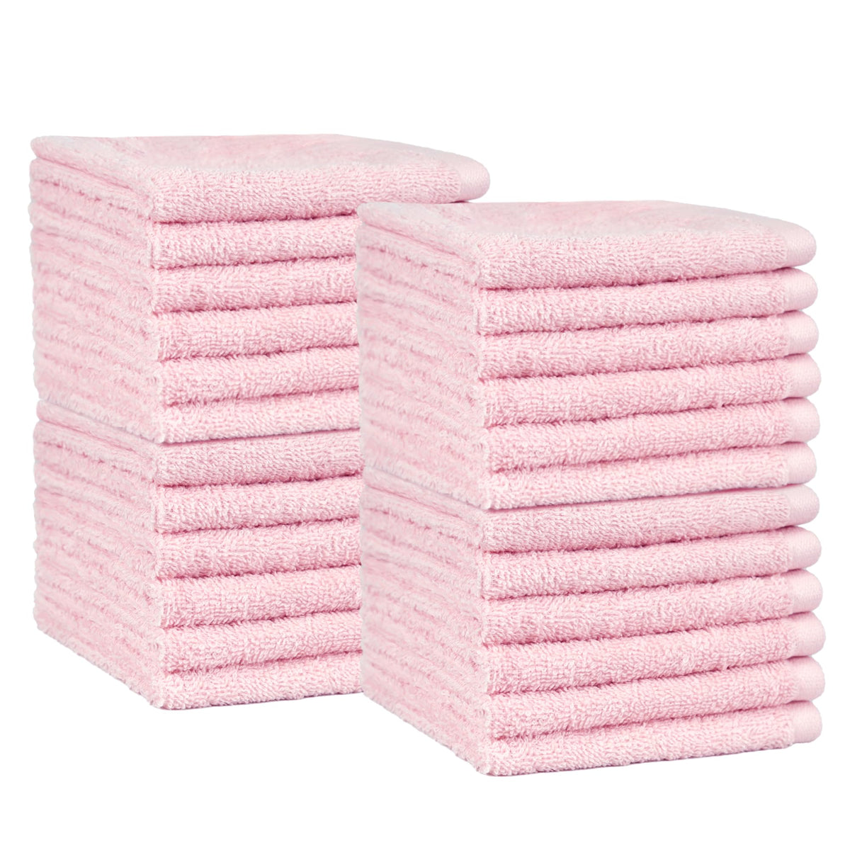 Highly Absorbent Cotton Washcloths for Face, Soft, Machine Washable, Fade Resistant, 12 x 12 in, Black, 12-Pack