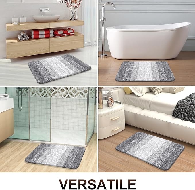OLANLY Microfiber Bathroom Rugs Sets 3 Piece, 36"x24"+24"x16"+24"x20"