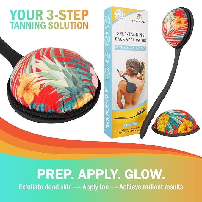 Self Tanner Applicator, includes Exfoliating Pad & Extra Soft Tanner Pad