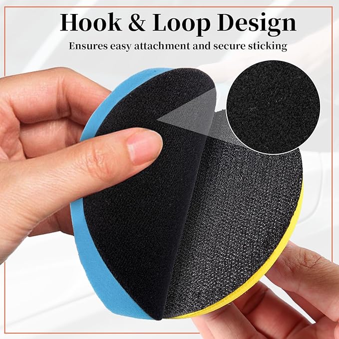 5 PCS 6 Inch Buffing Polishing Pads, Cutting Pads for Polisher, Body Repair Buffing Sponge Pad Kit for 6 Inch Backing Plate, for Car Buffer Compounding, Polishing and Waxing