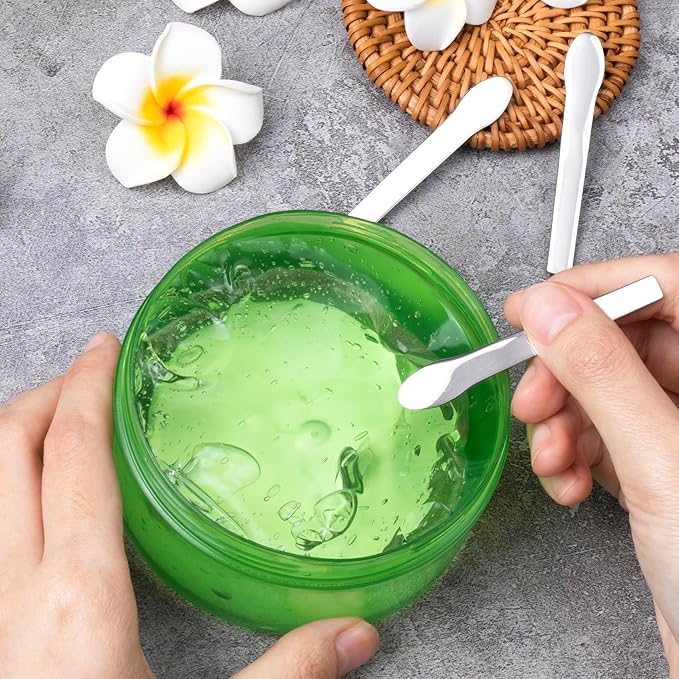 3pcs Mini Stainless Steel Makeup Spatula, Silver Reusable Cosmetic Cream Spatulas Spoon, Skincare Scoop Applicator Facial Massage Beauty Tools for Mixing and - 2.73"×0.43"