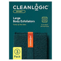 Cleanlogic Sport Exfoliating Body Scrubber, Large Exfoliator Tool for Athletes, Daily Skincare Routine for Smooth Clean Skin, 3 Count Value Pack