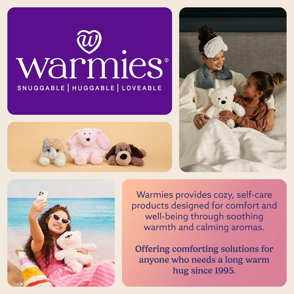 warmies Microwavable Eye Mask for Warmth & Comfort - Heat & Cooling Eye Compress for Dryness Relief - Weighted & Heated Lavender Sleep Mask for Calming Relaxation - Curly Sage