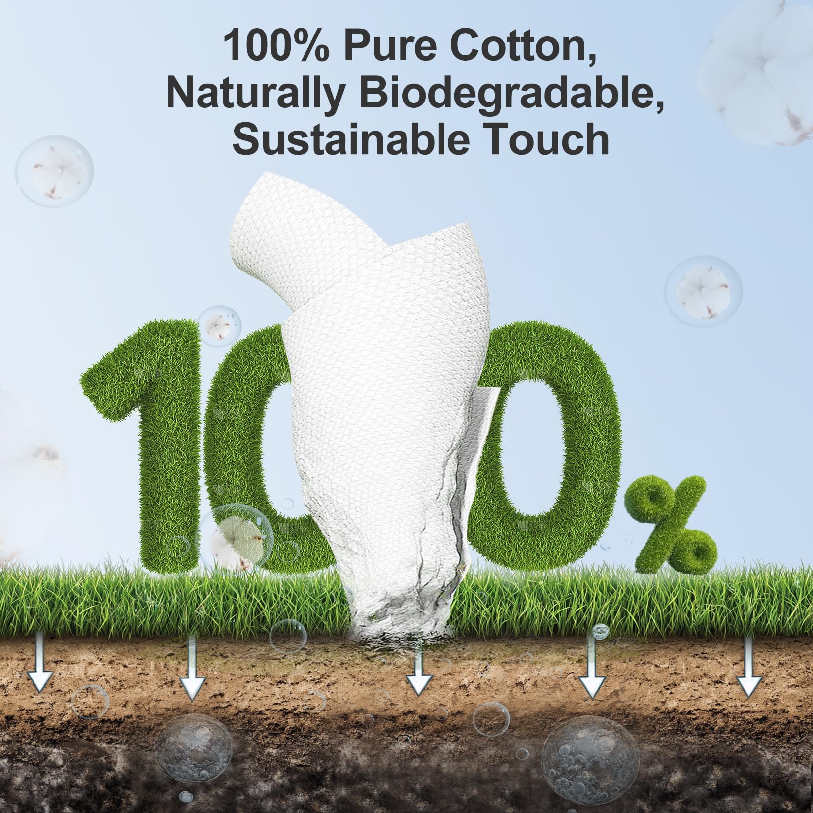 Winner XL Disposable Face Towels, 100% Cotton, 55 Count (Pack of 1)