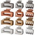 SMKSL 12 Pcs Hair Claw Clips for Women & Girls 3 Styles Hair Accessories