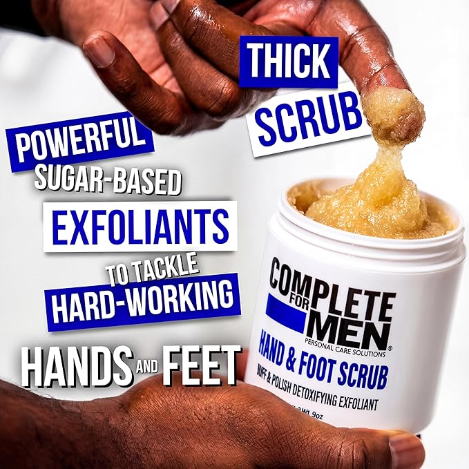 Hand and Foot Scrub: Exfoliating Feet, Hand Exfoliant, Sugar Scrub for Dry Skin, Moisturizing Rough Skin Remover, Ideal for Hands and Feet Care, Scrub for Men