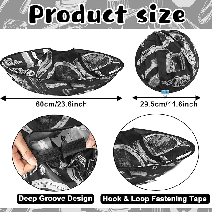 FEBSNOW Hair Cutting Cloak Cape Foldable Haircut Umbrella Cape for Adults