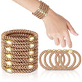 FORENEE Hair Ties No Damage(10PCS) - Ponytail Holders - Elastic Hair Ties for Thick Hair - Braided Hair Bands for Women Girls's Hair - Khaki