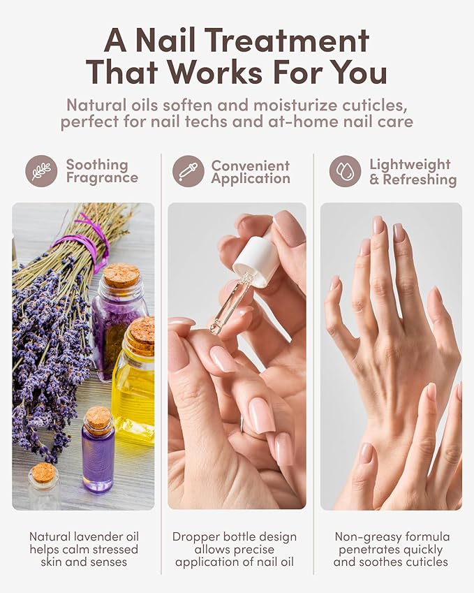ella+mila Cuticle Oil for Nails - Lavender & Chamomile, Vegan, 2.3 fl oz