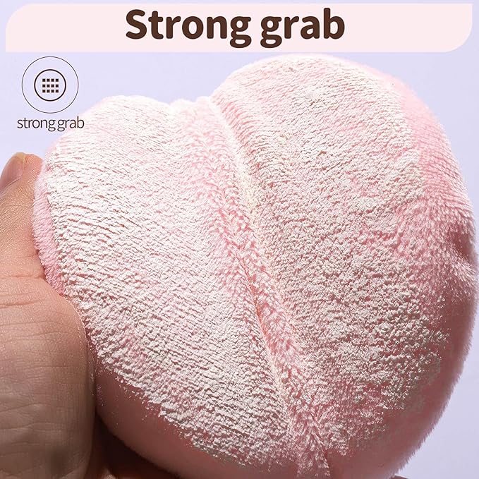 Teenitor 2Pcs Pink Powder Puff, 4.13Inch Body Powder Puff, for Body Powder Pink
