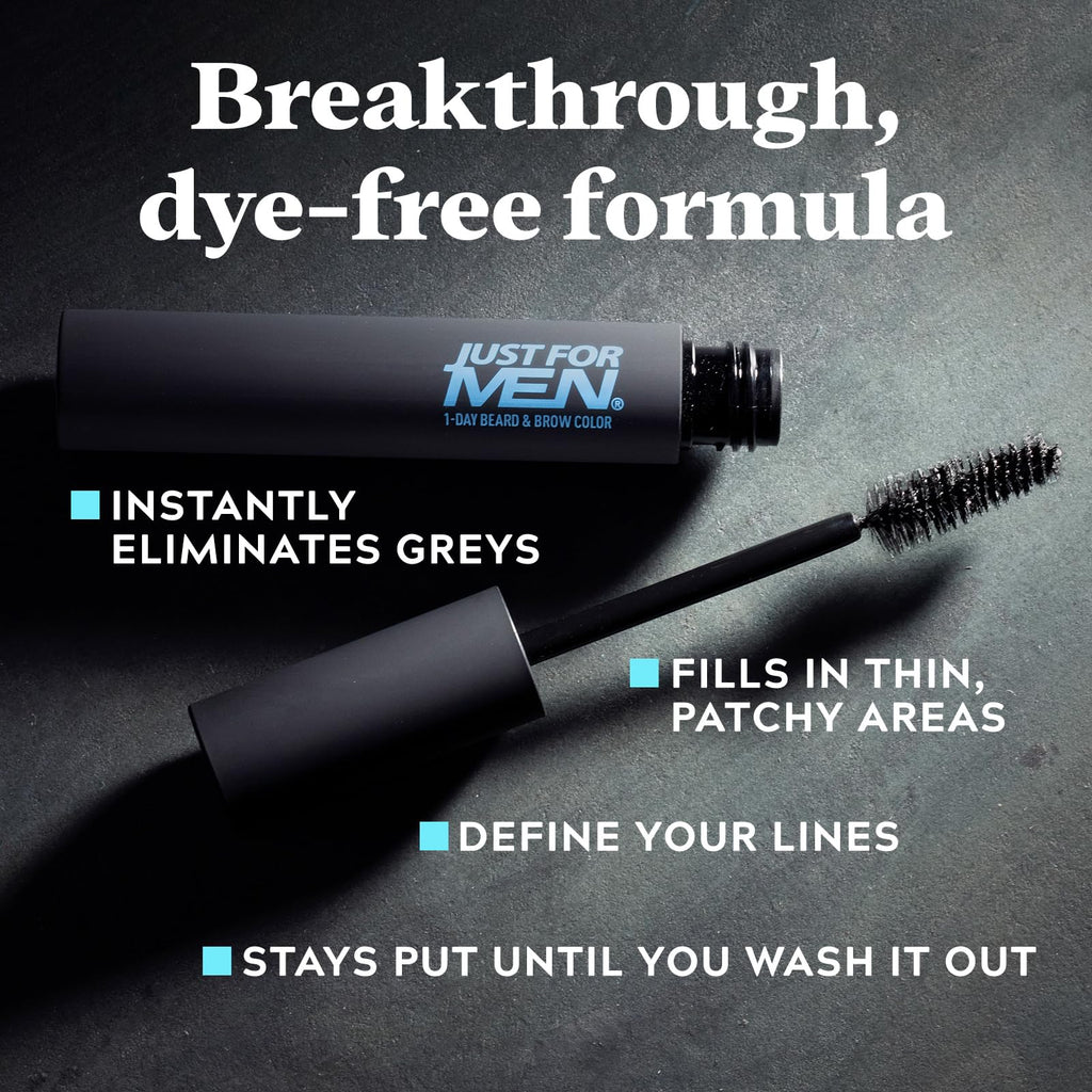 JUST FOR MEN 1-Day Beard & Brow Color, Temporary Color, Dark Brown