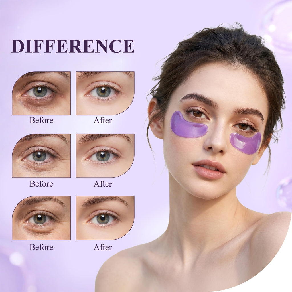 Taimand Under Eye Patches (30 Pairs), Under Eye Mask for Puffy Eyes and Dark Circles, Eye Masks with Collagen, Relieves Pressure and Reduces Wrinkles, Revitalises and Refreshes Your Skin, Lavender