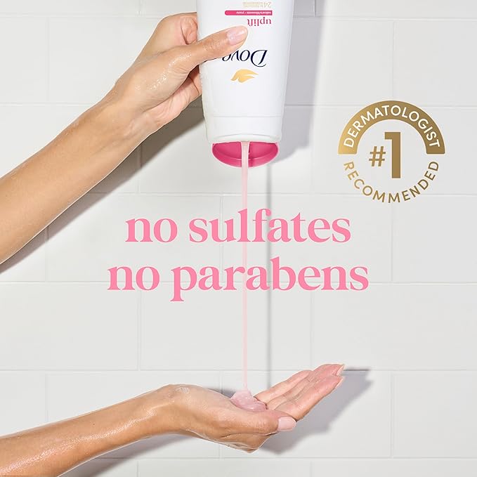 Dove 24hr Lotion Body Wash Uplift Sakura Blossom & Yuzu, 30.6 oz | Hydrating body wash with MicroMoisture and a floral citrus scent