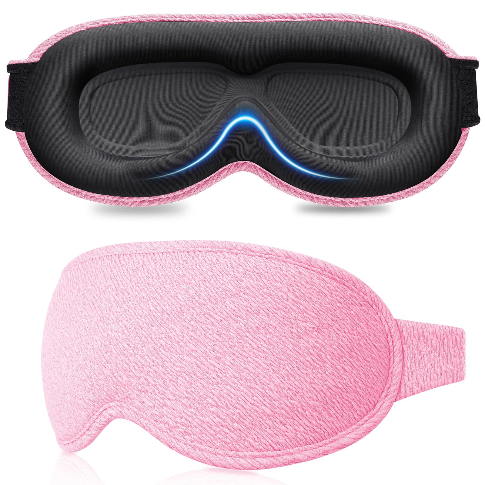 Gritin 100% Blackout Sleep Eye Mask for Women Men, Zero Pressure Sleep Mask