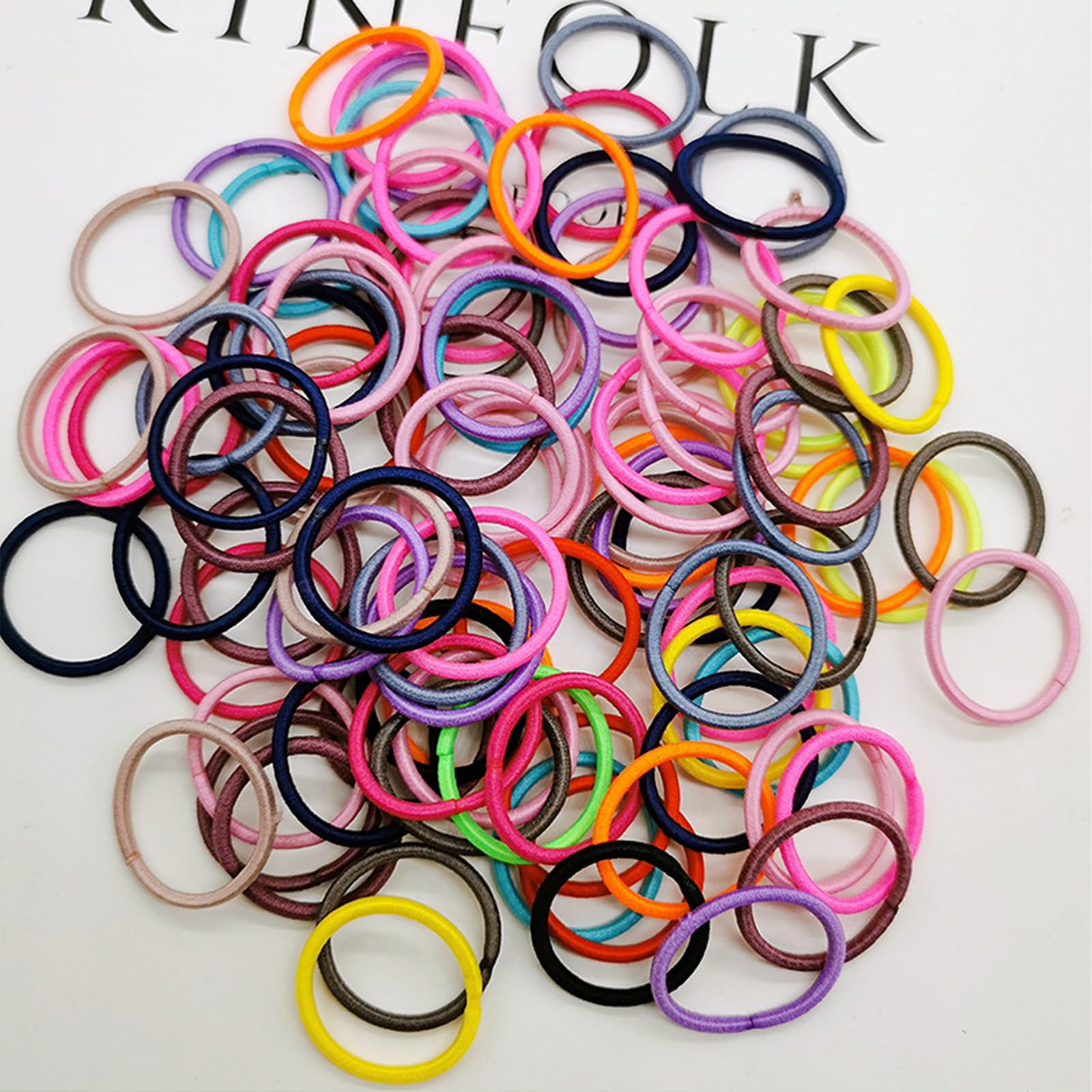 WillingTee 400PCS Small Hair Ties,No Crease Baby Hair Ties for Girls