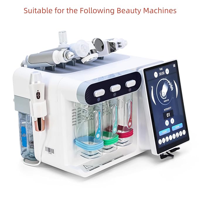Hydrafacial Replacement Tips Clear Vortex Hydro Facial Tips Aqua Peel Microdermabrasion Heads for Hydrafacial Machine Deep Cleansing Pore Cleansing Blackhead Removal Spa Facial Treatment Accessories