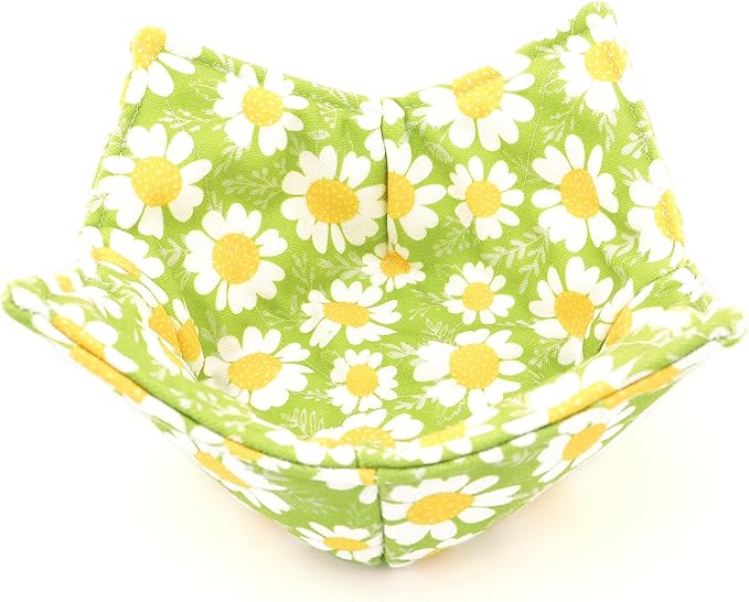 ROGITU Cotton Microwavable Bowl Cozy, Microwave-Safe Hot Bowl Holders, Soup Bowl Cozy Bowl Hot Pads (I)