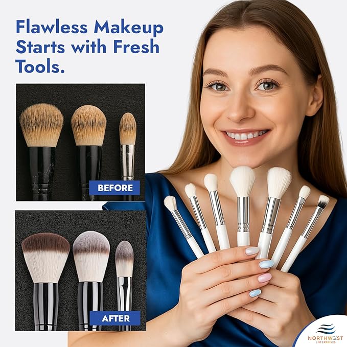 Makeup Brush Cleaner Solution for Electric Makeup Brush Cleaner Machines - Professional Grade (8 ounces)