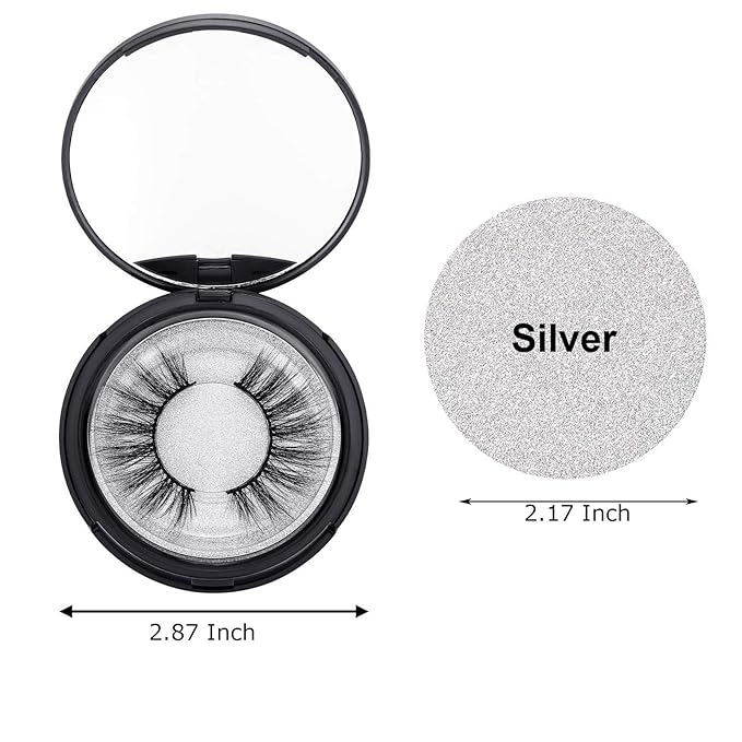 3 Pack Eyelash Storage Case Holder with Mirrow, Empty Eyelash Cases Travel with Lash Holder for for Ladies and Girls