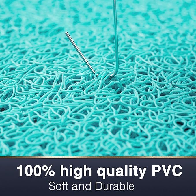 Asvin Soft Textured Bath, Shower, Tub Mat, 24x32 Inch, Phthalate Free, Non Slip Comfort Bathtub Mats with Drain, PVC Loofah Bathroom Mats for Wet Areas, Quick Drying