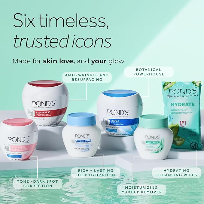 POND’S Clarant B3 Dark Spot Correcting Cream – Daily Moisturizer for Dry Skin – Moisturizing Face Cream with Vitamins B3 & C – Dermatologist Tested, 7 oz, 2 Pack
