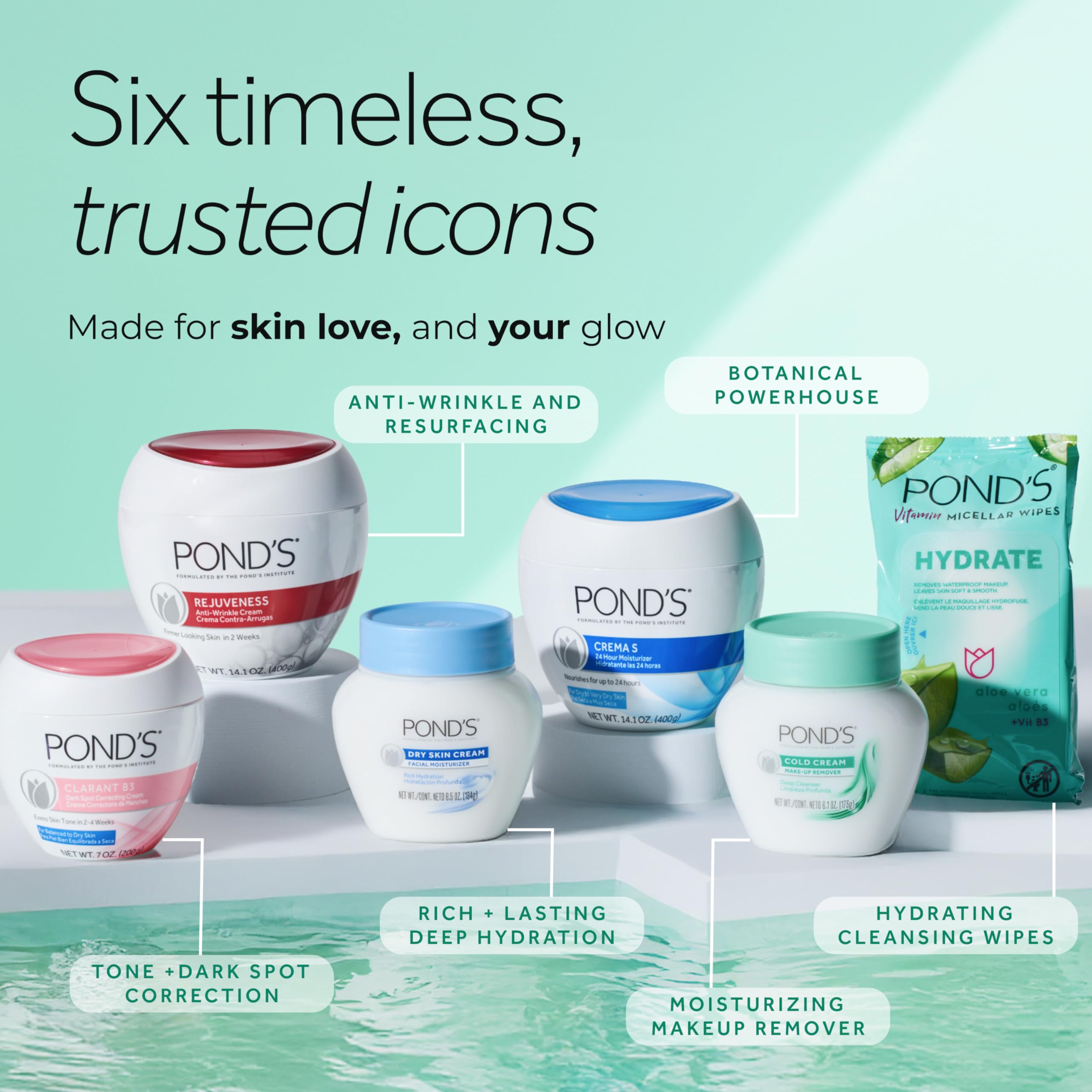 POND’S Clarant B3 Dark Spot Correcting Cream – Daily Moisturizer for Dry Skin – Moisturizing Face Cream with Vitamins B3 & C – Dermatologist Tested, 7 oz, 2 Pack