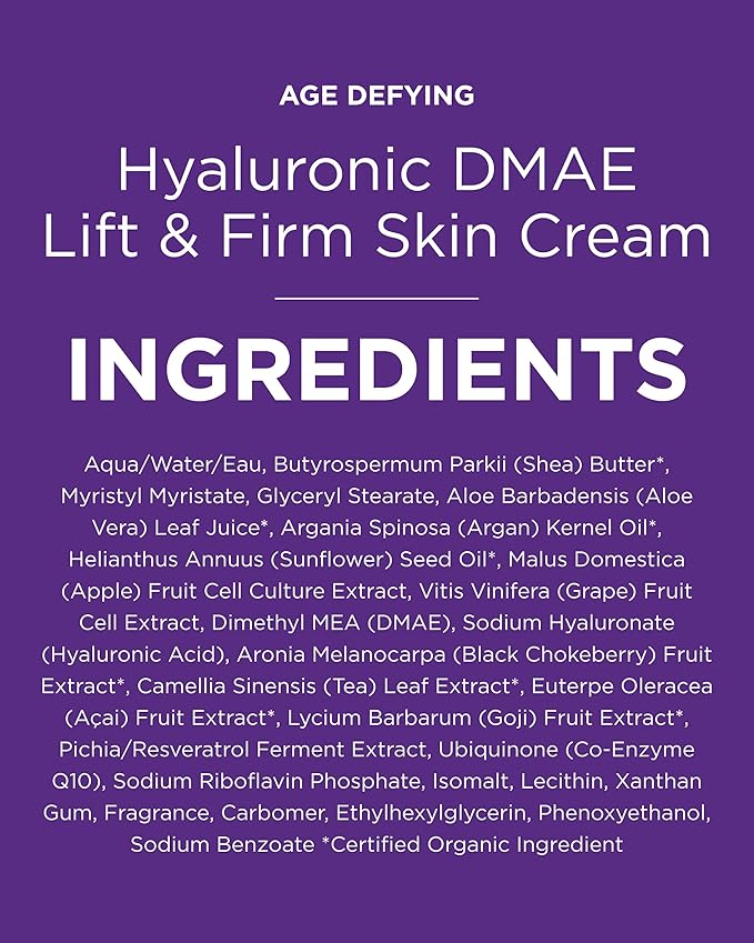 Andalou Naturals Hyaluronic DMAE Lift & Firm Skin Cream (1.7 oz)