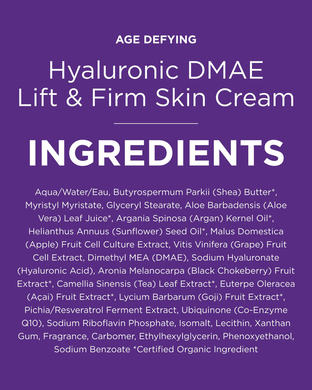 Andalou Naturals Hyaluronic DMAE Lift & Firm Skin Cream (1.7 oz)