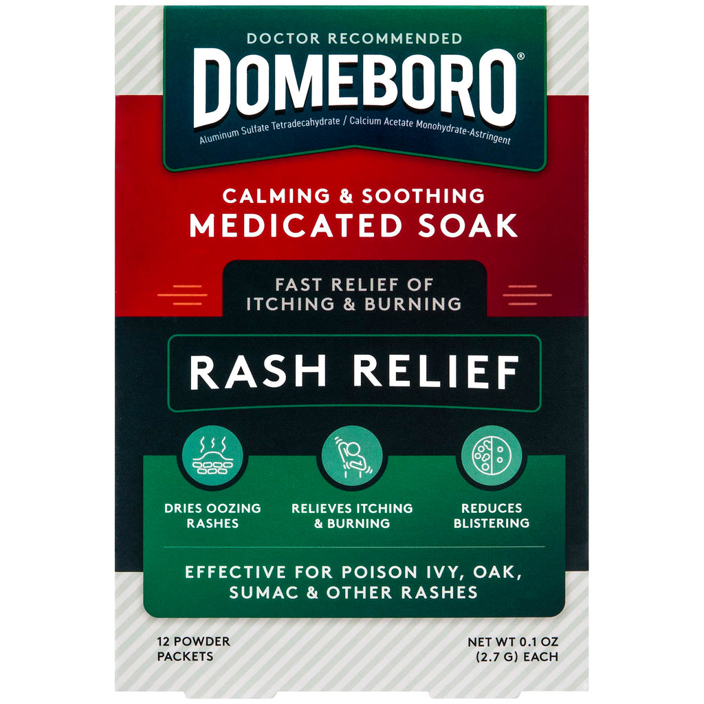 Domeboro Medicated Soak Rash Relief Powder, 12 Count