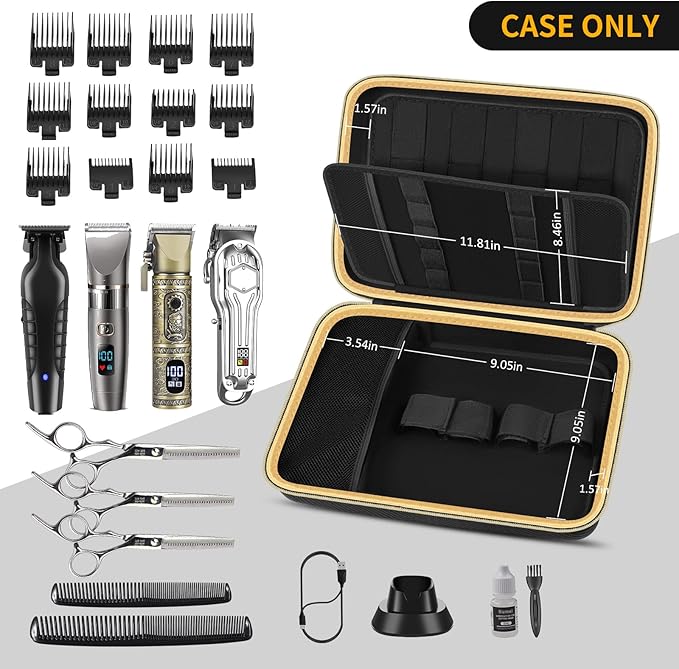 Boobowl Hard Case for Hair Clippers, Barber Tool Organizer for Home&Travel