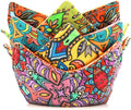 ROGITU Cotton Microwavable Bowl Cozy, Microwave-Safe Hot Bowl Holders, Soup Bowl Cozy Bowl Hot Pads (D)