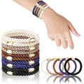 FORENEE Hair Ties No Damage - 10PCS Ponytail Holders - Elastic Hair Ties for Thick Hair - Braided Hair Bands for Women Girls's Hair - Classic Dinner