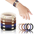 FORENEE 10Pcs Braided Hair Ties for Thick Hair - Classic Dinner