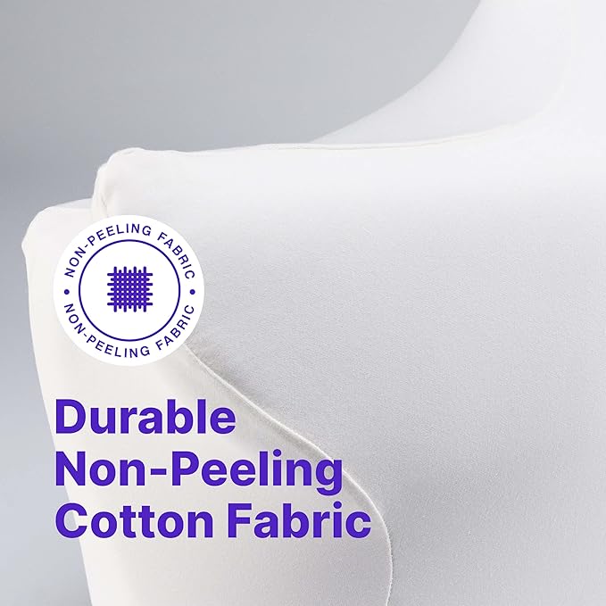 Maas & Bath Ergo Z Pillowcase - Premium Breathable Pillow Case for Quality Sleep, Made with Machine Washable Non-Peeling Cotton Fabric, Easy-Open Hidden Zipper, Non-Toxic & Odorless (2 Pack)