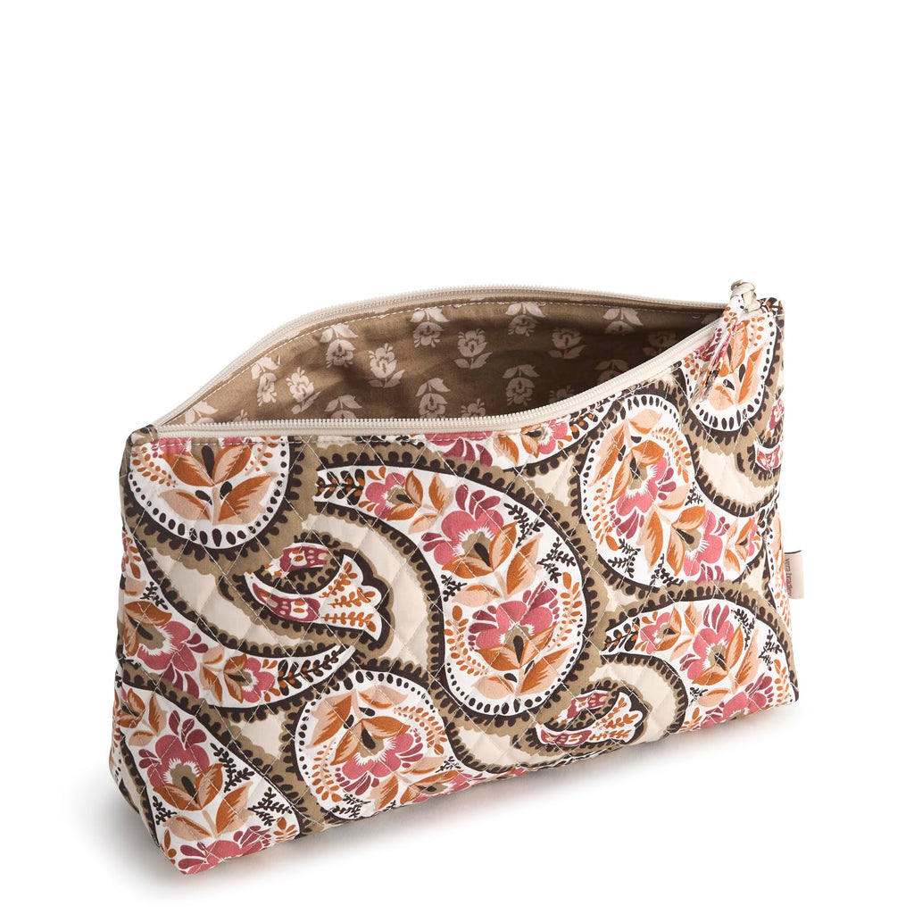 Premium Cotton Large Pouch, Blooming Paisley, One Size